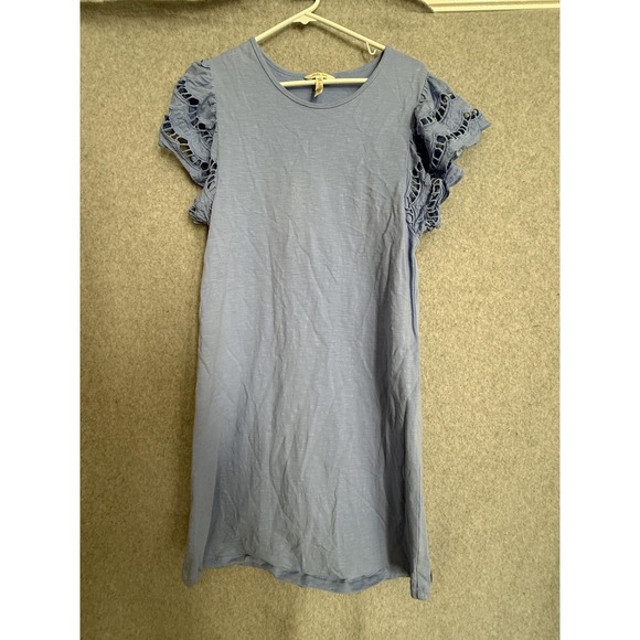 Matilda Jane Other - Matilda Jane Dress Girls 12 Blue Flutter Sleeve Knit T-Shirt Casual Knee Length
